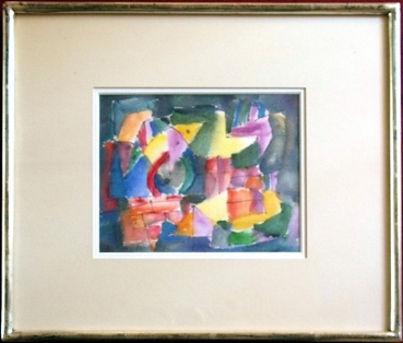 Hennig, Albert. Abstrakte Komposition. Aquarell. 1984 (01222)