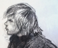 Preview: Steinlen, Théophile Alexandre. Studienzeichnung Kind. Signiert (01813)