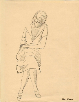 Laborde, Chas. Studie einer lesenden Frau.  (00205)