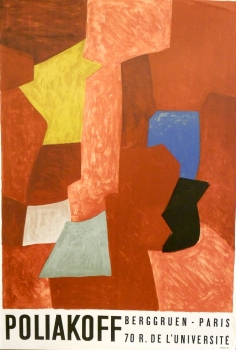 Poliakoff, Serge. Ausstellungsplakat. Berggruen. Farblithografie. 1957 (00650)