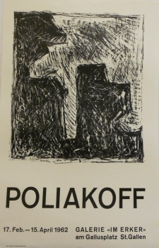 Poliakoff, Serge. Ausstellungsplakat. Galerie Im Erker. Lithografie. 1962.  (00671)