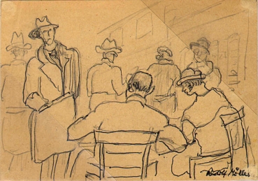 Möller, Rudolf. Caféhaus-Szene. (00750)