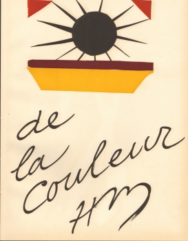 Matisse, Henri. de la couleur. (00831)