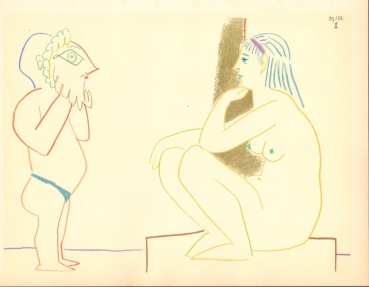 Picasso, Pablo. Atelierszene mit griechischer Maske. (00837)