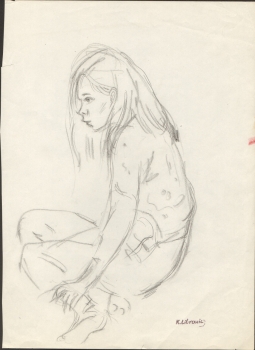 Librowicz, Katherine. Sitzendes Mädchen. (00848)