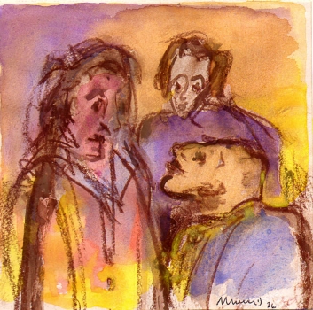 Hennig, Albert. Drei Personen. (00850)