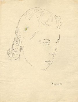 Wohlwill, Gretchen. Portrait einer jungen Frau. (01030)