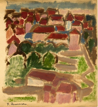 Pacanowska, Félicia. Dorflandschaft. (01147)