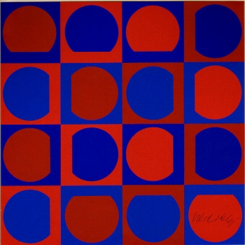 Vasarely, Victor. o.T. Farbserigrafie auf leichtem Karton. (01179)