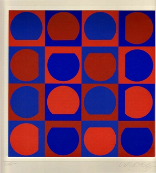Vasarely, Victor. o.T. Farbserigrafie auf leichtem Karton. (01181)