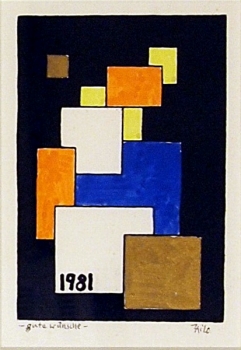 Maatsch, Thilo. Gute Wünsche. Gouache 1980/81 (01207)