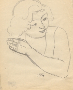 Derain, André. Studie einer Frau mit gebeugtem linkem Arm. (01224)