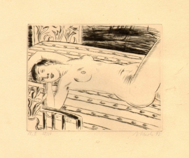 Scholz. Liegender weiblicher Akt. (01289)