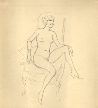 J., A. (Mongrammist). Weiblicher Akt. (01347)