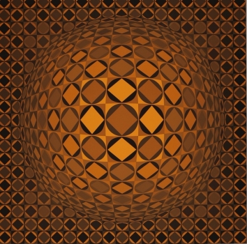 Vasarely, Victor. Geometrische Komposition. (01414)