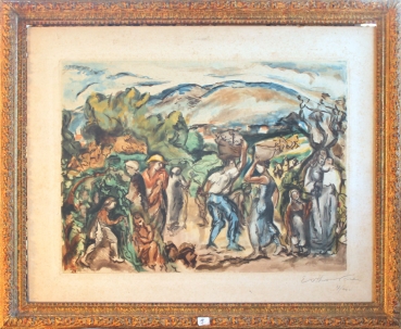 Friesz, Emile Othon. Lithografie. Les vendanges. Signiert. The Grape Harvest (01822)