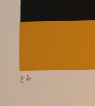 GHESQUIERE - Lithografie auf Karton - Geometrische Komposition. 1969. (Art Nr. 1928)