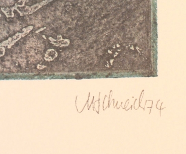 Schneider, Matthias. Farbradierung auf Papier. 1974 (Art Nr. 1931)