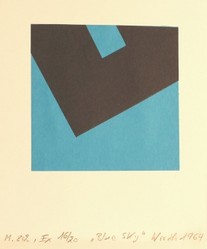 Wirth, Kurth. Collage auf Karton. Blue Sky (Art Nr. 2029)