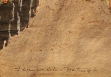 Möller, Rudolf. Lichterwalde Trauerzug. Aquarell. Signiert. 1930. (Art Nr. 2127)