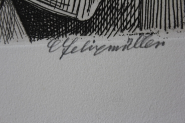 Felixmüller, Conrad. Zeichnender Knabe. Original Radierung von 1926 (02148)