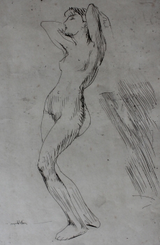 Villon, Jacques. Akt. Signiert. (02159)