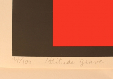 Leo, Breuer. Lithografie auf Karton - Attitude Grave. Signiert. (Art. Nr. 2154)