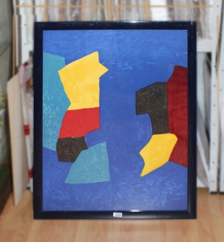 Poliakoff, Serge. Composition sur fond bleu. (02161)