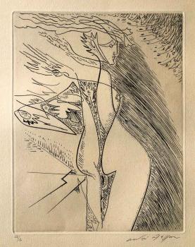 Masson, André - Frau im Sturm, (ID 384)