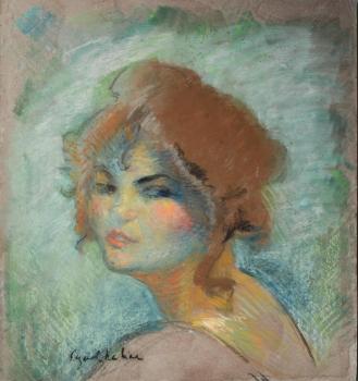 Chahine, Edgar - Bildnis einer jungen frau (ID 396)