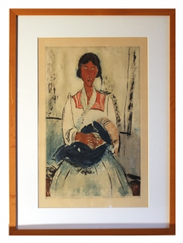 Villon, Jacques. L'Italienne d'apres Modigliani.  (00800)