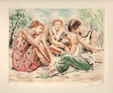 Drouart, Raphael. Joueuses de cartes (Kartenspielerinnen). (00126)