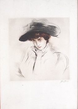 Helleu, Paul César. Femme au chapeau (Dame mit Hut). (00018)
