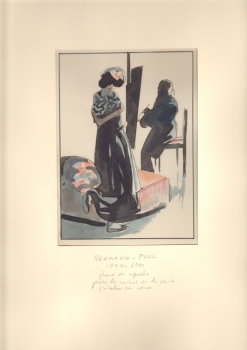 Hermann-Paul, René Georges. Maler und Modell. (00226)