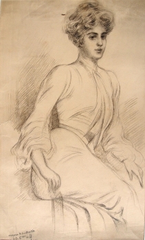 Kaplan, Jacques. Portrait einer sitzenden Frau. (00112)