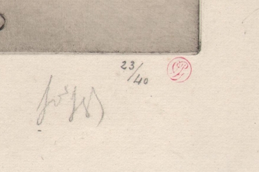 Legrand, Louis - Radierung auf Original Künstler Bütten -Ballettszene- Pellet Stempel (00253)