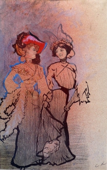 Lemeunier, Carolus. Zwei Frauen im Gespräch. (00172)