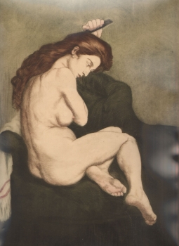 Maurin, Charles. Femme nue se coiffant (Sich kämmende Nackte). (00130)