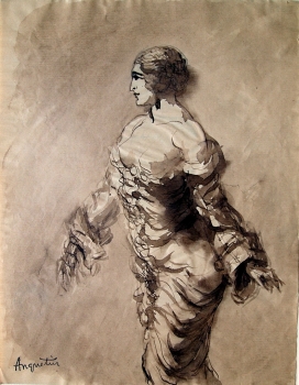 Anquetin, Louis. Barbusige Frau im Kleid. (00119)