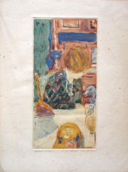 Villon, Jacques. La femme au chien (d'après Bonnard). (00040)