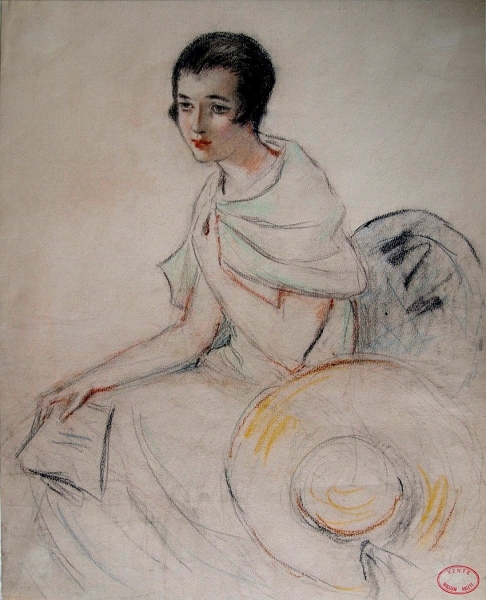Ablett, William Albert. Femme au chale vert. (00152)