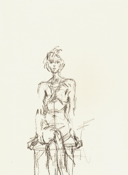 Giacometti, Alberto. Sitzender Akt. (00564)
