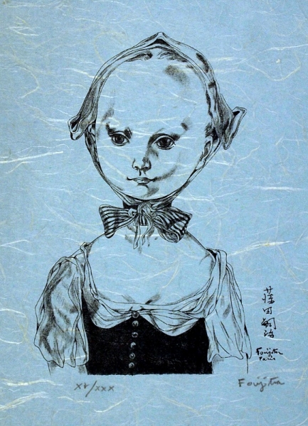 Foujita, Tsuguharu. La jeune fille au bonnet. (00686)