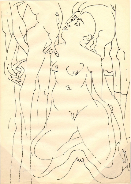 Frank, Edvard. Erotische Szene. (00755)