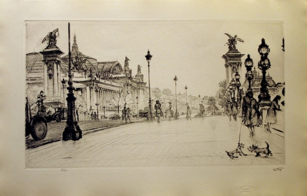Myr, Louis Marcel. Le Pont Alexandre III et le Grand Palais. (00856)