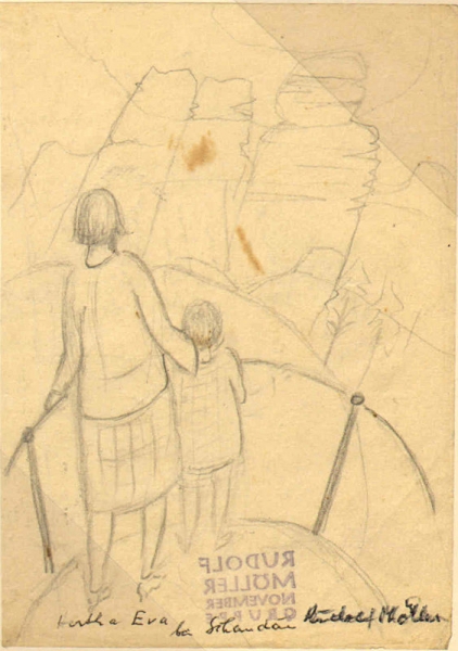 Möller, Rudolf. Hertha Eva bei Schandau. (00901)