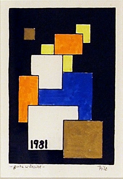 Maatsch, Thilo. Gute Wünsche. Gouache 1980/81 (01207)