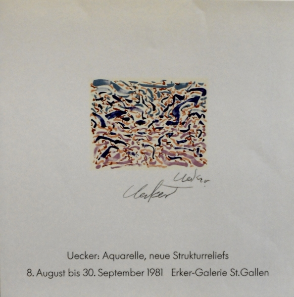 Uecker, Günther. Erker-Galerie St. Gallen, Ausstellungsplakat. (03154)