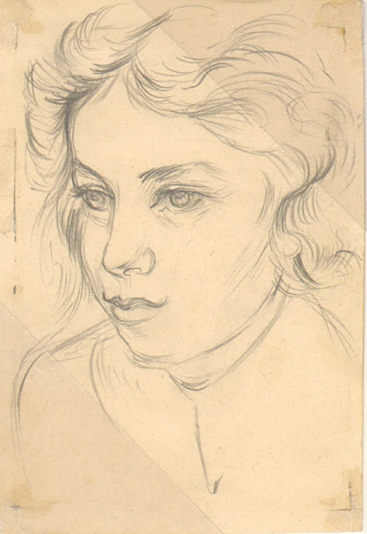 Hosp, Ralph Joseph. Portrait einer jungen Frau. (00759)