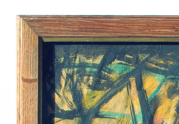 Marie Pospíšilová. Abstrakte Komposition. Mischtechnik. Holzrahmen (Art. Nr. 01825)